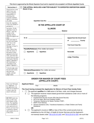 Document preview: Form AWA-O1304.6 Order for Waiver of Court Fees - Illinois