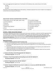 DNR Form 50B (542-1603) Solid Waste Transfer Station Permit Application - Iowa, Page 2