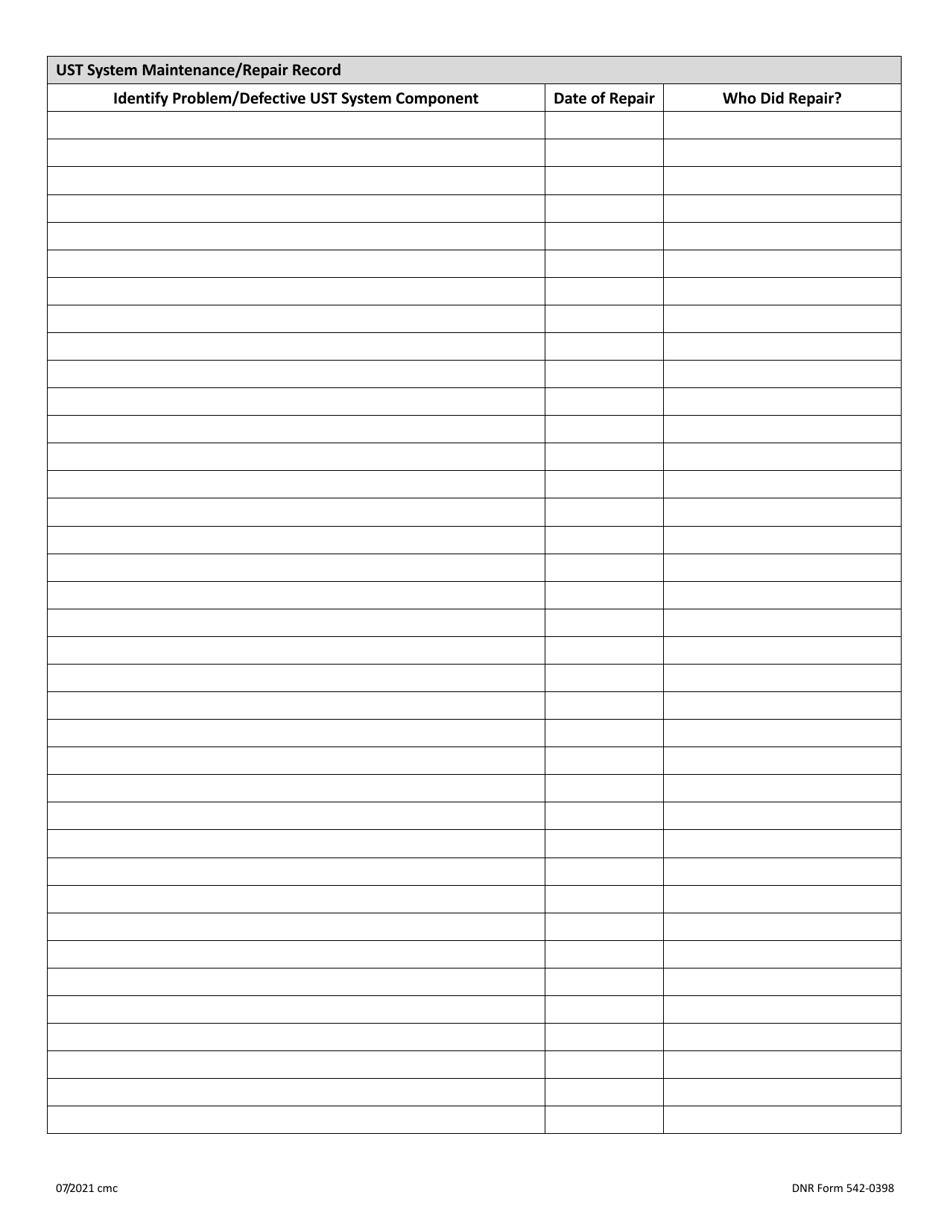 DNR Form 542-0398 Iowa Ust Operator Inspection Checklist 30 Day Walkthrough Inspection - Iowa, Page 2