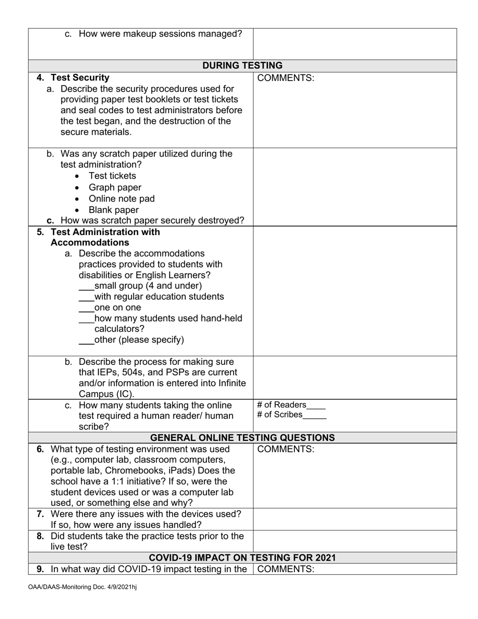 Kentucky (Virtual) Site Visit Survey Questions - Kentucky, Page 2