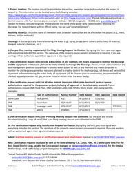 DNR Form 542-0400 Section 401 Water Quality Pre-filing Meeting and Certification Request Form - Iowa, Page 4