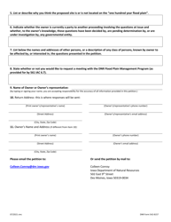 DNR Form 542-8157 Petition for a Flood Plain Determination or Flood Plain Declaratory Order for Confinement Feeding Operations as Required by 567 Iowa Administrative Code (Iac) 65.8(3) &quot;d&quot; and &quot;e&quot; and 65.9(4) &quot;b&quot; - Iowa, Page 2