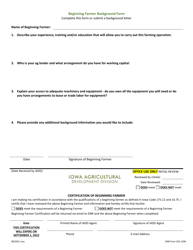 DNR Form 542-1206 Iadd Certification - DNR Lease to Beginning Farmer Program - Iowa, Page 2