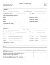 Document preview: Form PPS5318A Adoptive Family Budget - Kansas