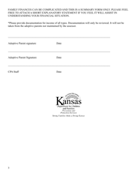 Form PPS5318A Adoptive Family Budget - Kansas, Page 3