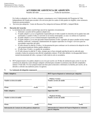 Formulario PPS6130 Acuerdo De Asistencia De Adopcion - Kansas (Spanish), Page 3