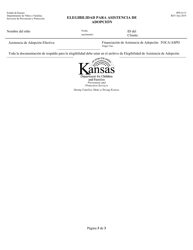 Formulario PPS6115 Elegibilidad Para Asistencia De Adopcion - Kansas (Spanish), Page 3