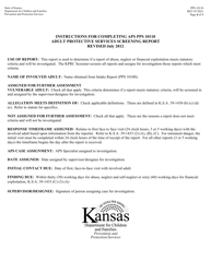 Form PPS10110 Adult Protective Services Screening Report - Kansas, Page 4