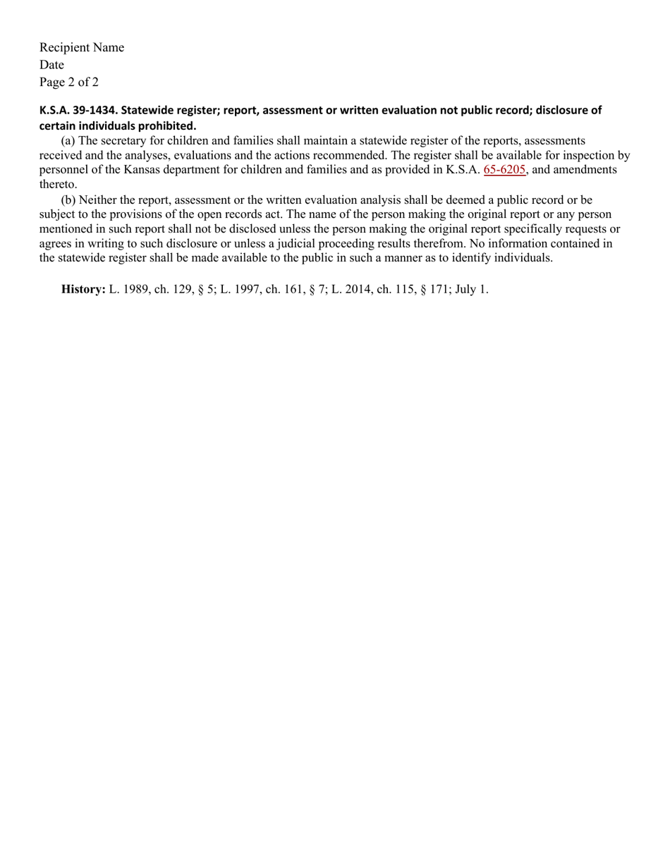 Form PPS10211 Release of Records Relevant to Adult Protective Services Investigation - Kansas, Page 2