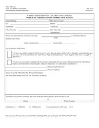 Document preview: Form PPS10315 Notice of Termination of Corrective Action - Kansas