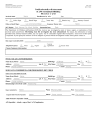Document preview: Form PPS10350 Notification to Law Enforcement of Aps Substantiated Finding - Kansas