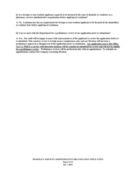 Application to Act as a Pharmacy Services Administrative Organization in the State of Louisiana - Louisiana, Page 5