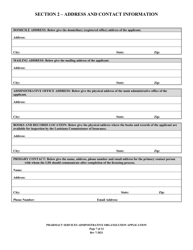 Application to Act as a Pharmacy Services Administrative Organization in the State of Louisiana - Louisiana, Page 7