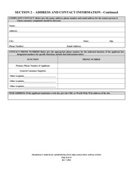 Application to Act as a Pharmacy Services Administrative Organization in the State of Louisiana - Louisiana, Page 8