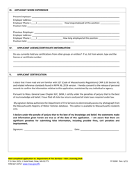 Form FP-026R Application for Renewal of Certificate of Competency for Cleaning/Inspecting Commercial Cooking Operations - Massachusetts, Page 2