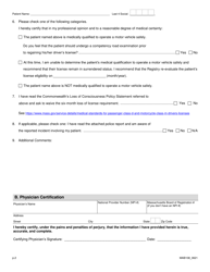 Form MAB108 Loss of Consciousness Evaluation Form - Massachusetts, Page 2