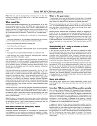 Form MA NRCR Nonresident Composite Return - Massachusetts, Page 2