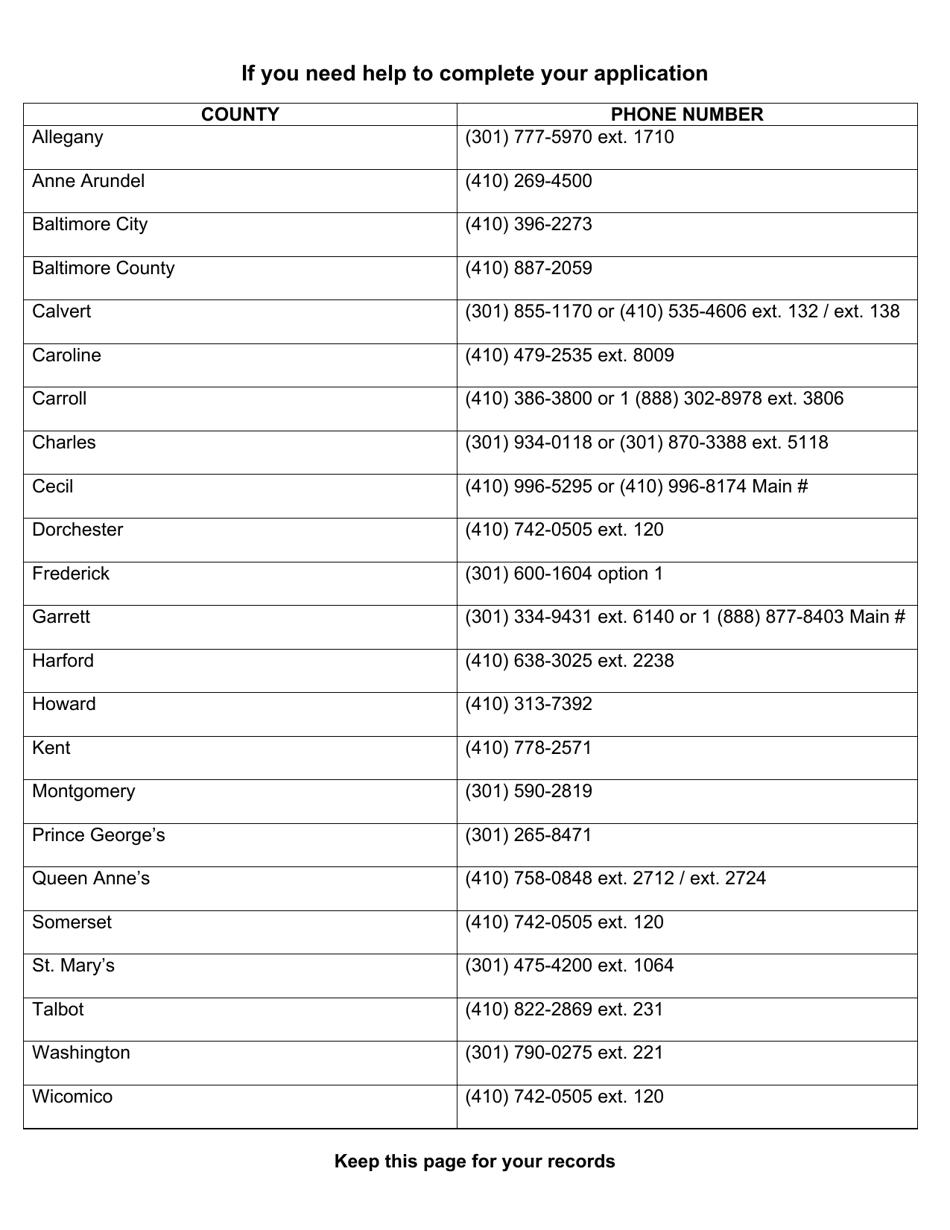 Form DHS / FIA9705 Mail-In Application for Qualified Medicare Beneficiary (Qmb) and Specified Low-Income Medicare Beneficiary (Slmb) Programs - Maryland, Page 9