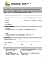 Energy Assistance Application - Maryland, Page 3
