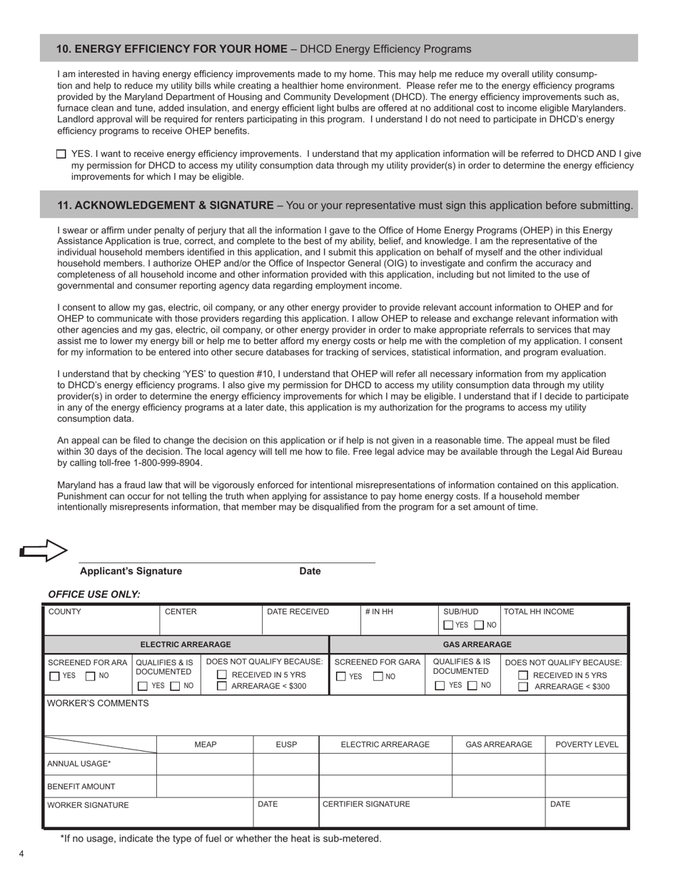 Maryland Energy Assistance Application Fill Out Sign Online And Download Pdf Templateroller 1579