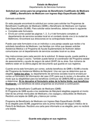 Document preview: Formulario DHS/FIA9705 Solicitud Por Correo Para Los Programas De Beneficiario Cualificado De Medicare (Qmb) Y Beneficiario De Medicare Con Ingreso Bajo Especificado (Slmb) - Maryland (Spanish)