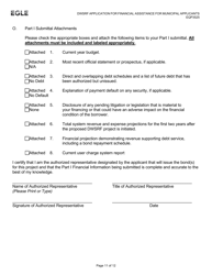 Form EQP3525 Drinking Water State Revolving Fund (Dwsrf) Application for Financial Assistance for Municipal Applicants - Michigan, Page 11