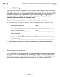 Form EQP3525 Drinking Water State Revolving Fund (Dwsrf) Application for Financial Assistance for Municipal Applicants - Michigan, Page 5