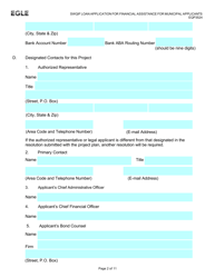 Form EQP3524 Clean Water State Revolving Fund (Cwsrf) &amp; Strategic Water Quality Initiatives Fund (Swqif) Loan Application for Financial Assistance for Municipal Applicants - Michigan, Page 2