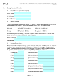 Form EQP3524 Clean Water State Revolving Fund (Cwsrf) &amp; Strategic Water Quality Initiatives Fund (Swqif) Loan Application for Financial Assistance for Municipal Applicants - Michigan, Page 6