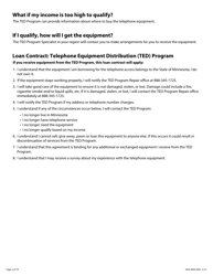 Form DHS-4005-ENG Telephone Equipment Distribution Program Application - Minnesota, Page 2