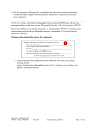Form OFP101 Instructions - Asking for an Order for Protection (Ofp) - Minnesota (English/Spanish), Page 11