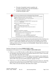 Form OFP101 Instructions - Asking for an Order for Protection (Ofp) - Minnesota (English/Spanish), Page 17