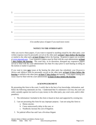 Form FAM602 Notice of Motion and Motion (Family Court) - Minnesota, Page 2