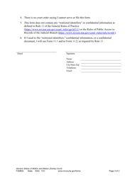 Form FAM602 Notice of Motion and Motion (Family Court) - Minnesota, Page 3