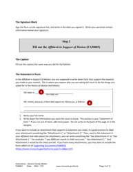 Form FAM601 Instructions - Generic Family Motion and Affidavit - Minnesota, Page 5
