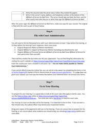 Form FAM701 Instructions - Generic Family Responsive Motion and Affidavit - Minnesota, Page 10