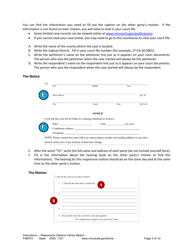 Form FAM701 Instructions - Generic Family Responsive Motion and Affidavit - Minnesota, Page 3