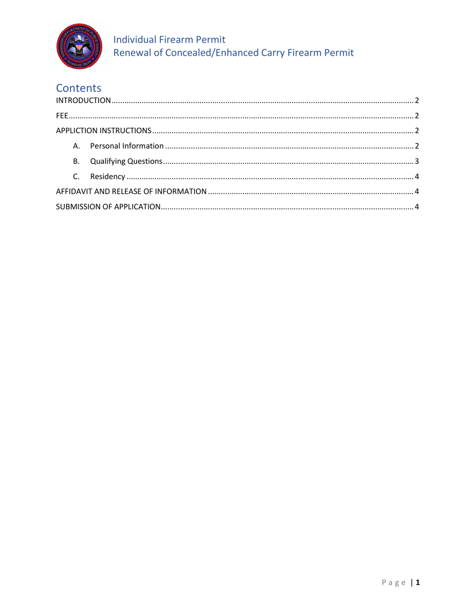 Download Instructions for Form IFPAPP02 Renewal of Ms Concealed