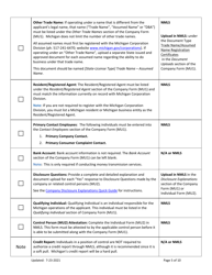 Mi Consumer Financial Services Class I License New Application Checklist (Company) - Michigan, Page 5