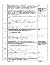 Mi Consumer Financial Services Class II License New Application Checklist (Company) - Michigan, Page 5