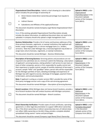 Mi Consumer Financial Services Class II License New Application Checklist (Company) - Michigan, Page 9