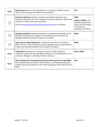 Mi Regulatory Loan License New Application Checklist (Company) - Michigan, Page 5