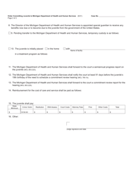 Form CC236 Order Committing Juvenile to Michigan Department of Health and Human Services - Michigan, Page 2