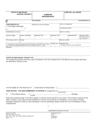 Form DC255S Complaint Misdemeanor - Michigan, Page 2