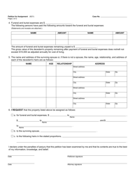 Form PC556M Petition for Assignment - Michigan, Page 2