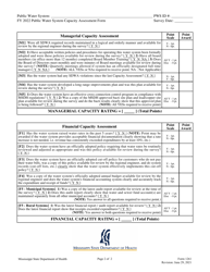 Form 1261 Capacity Assessment/Inspection Form for Community Water Systems - Mississippi, Page 2