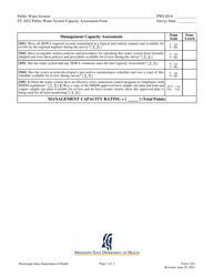 Form 1263 Capacity Assessment/Inspection Form for Non-transient Non-community Systems - Mississippi, Page 2
