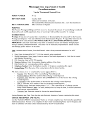 Form 132 Vaccine Wastage and Disposed Form - Mississippi, Page 2