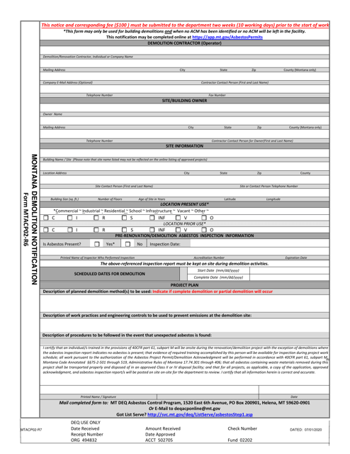 Form MTACP02  Printable Pdf