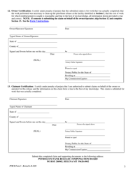 PTRCB Form 3 Claim for Reimbursement - Corrective Action - Montana, Page 3